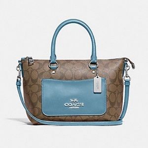 MINI EMMA SATCHEL IN SIGNATURE CANVAS COACH F38089